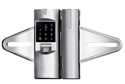 玻璃门指纹+刷卡一体锁